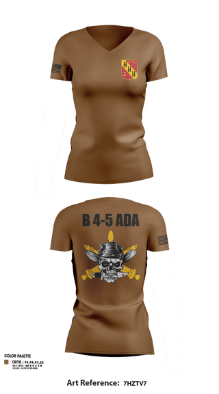 Womens Short Sleeve Vneck Shirt, B 4-5 ADA, Army, Teamtime, Team time, sublimation, custom sports apparel, team uniforms, spirit wear, spiritwear, sports uniforms, custom shirts, team store, custom team store, fundraiser sports, apparel fundraiser