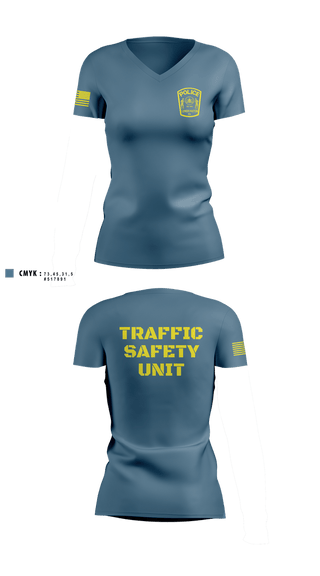 Womens Short Sleeve Vneck Shirt, Traffic Safety Unit, , Teamtime, Team time, sublimation, custom sports apparel, team uniforms, spirit wear, spiritwear, sports uniforms, custom shirts, team store, custom team store, fundraiser sports, apparel fundraiser