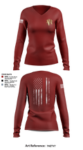 Venice Fire 82961861 Women's Long Sleeve V-neck Shirt - 1