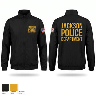 Windbreaker, Jackson Police Department, Police, Teamtime, Team time, sublimation, custom sports apparel, team uniforms, spirit wear, spiritwear, sports uniforms, custom shirts, team store, custom team store, fundraiser sports, apparel fundraiser