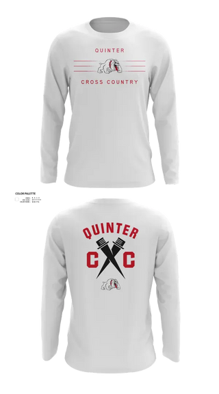 Long Sleeve Performance Shirt, Quinter Bulldogs, Cross Country, Teamtime, Team time, sublimation, custom sports apparel, team uniforms, spirit wear, spiritwear, sports uniforms, custom shirts, team store, custom team store, fundraiser sports, apparel fundraiser