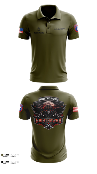 Short Sleeve Performance Polo, Northcross Recruiting Station, Army, Teamtime, Team time, sublimation, custom sports apparel, team uniforms, spirit wear, spiritwear, sports uniforms, custom shirts, team store, custom team store, fundraiser sports, apparel fundraiser