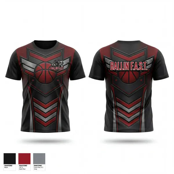 Short Sleeve Performance Shirt, Ballin F.A.S.T, Men's Basketball, Teamtime, Team time, sublimation, custom sports apparel, team uniforms, spirit wear, spiritwear, sports uniforms, custom shirts, team store, custom team store, fundraiser sports, apparel fundraiser