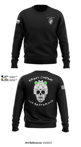 Crew Neck Sweatshirt, 451 B Co Los Bastardos451 B Co Los Bastardos, Army, Teamtime, Team time, sublimation, custom sports apparel, team uniforms, spirit wear, spiritwear, sports uniforms, custom shirts, team store, custom team store, fundraiser sports, apparel fundraiser