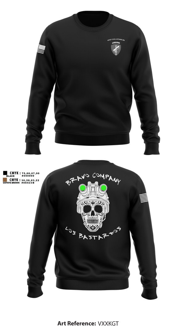 Crew Neck Sweatshirt, 451 B Co Los Bastardos451 B Co Los Bastardos, Army, Teamtime, Team time, sublimation, custom sports apparel, team uniforms, spirit wear, spiritwear, sports uniforms, custom shirts, team store, custom team store, fundraiser sports, apparel fundraiser