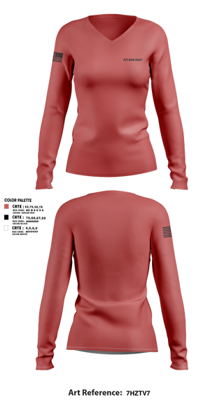 Womens Long Sleeve Vneck Shirt, F/1 AVN REGT, , Teamtime, Team time, sublimation, custom sports apparel, team uniforms, spirit wear, spiritwear, sports uniforms, custom shirts, team store, custom team store, fundraiser sports, apparel fundraiser