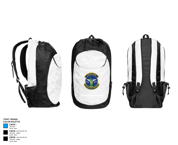 Gear Bag, Academy Cadet Squadron, Air Force, Teamtime, Team time, sublimation, custom sports apparel, team uniforms, spirit wear, spiritwear, sports uniforms, custom shirts, team store, custom team store, fundraiser sports, apparel fundraiser