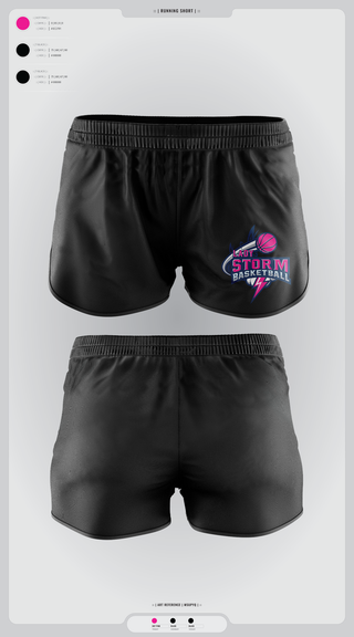 Womens Shorts, Lady Storm, Women's Basketball, Teamtime, Team time, sublimation, custom sports apparel, team uniforms, spirit wear, spiritwear, sports uniforms, custom shirts, team store, custom team store, fundraiser sports, apparel fundraiser
