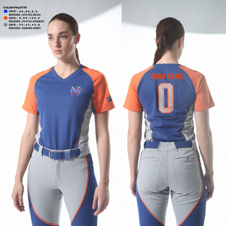 Womens Short Sleeve Vneck Shirt, Mountain State Chaos, Softball, Teamtime, Team time, sublimation, custom sports apparel, team uniforms, spirit wear, spiritwear, sports uniforms, custom shirts, team store, custom team store, fundraiser sports, apparel fundraiser