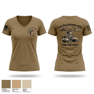Womens Short Sleeve Vneck Shirt, Echo Company 2-104th GSAB, National Guard, Teamtime, Team time, sublimation, custom sports apparel, team uniforms, spirit wear, spiritwear, sports uniforms, custom shirts, team store, custom team store, fundraiser sports, apparel fundraiser