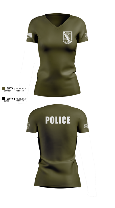 Astatula Police Department 20929188 Women's Short Sleeve V-neck Shirt - 2