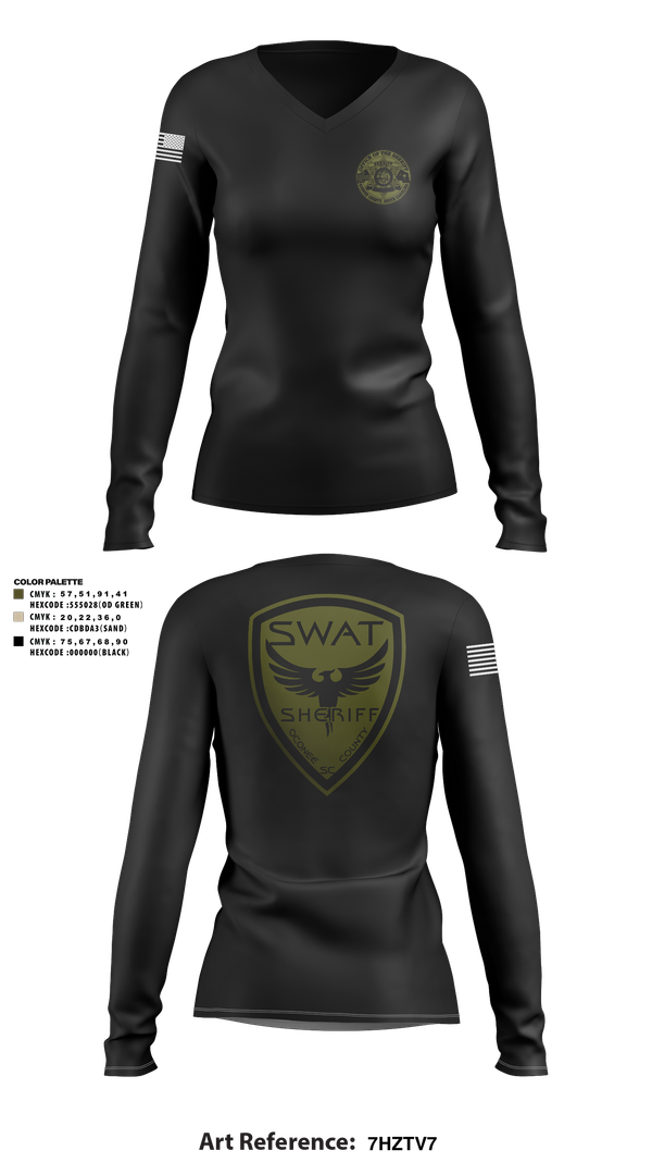 Womens Long Sleeve Vneck Shirt, , Police, Teamtime, Team time, sublimation, custom sports apparel, team uniforms, spirit wear, spiritwear, sports uniforms, custom shirts, team store, custom team store, fundraiser sports, apparel fundraiser