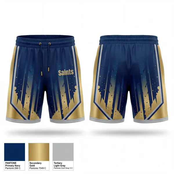 Athletic Shorts With Pockets, Saints, Women's Lacrosse, Teamtime, Team time, sublimation, custom sports apparel, team uniforms, spirit wear, spiritwear, sports uniforms, custom shirts, team store, custom team store, fundraiser sports, apparel fundraiser