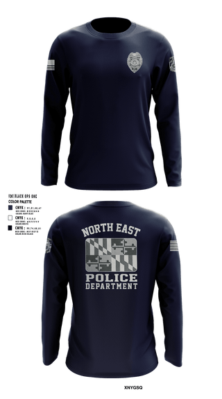 Long Sleeve Performance Shirt, North East Police Department, Police, Teamtime, Team time, sublimation, custom sports apparel, team uniforms, spirit wear, spiritwear, sports uniforms, custom shirts, team store, custom team store, fundraiser sports, apparel fundraiser