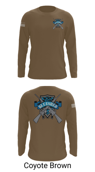 Long Sleeve Performance Shirt, Blueshed Gun Shop, , Teamtime, Team time, sublimation, custom sports apparel, team uniforms, spirit wear, spiritwear, sports uniforms, custom shirts, team store, custom team store, fundraiser sports, apparel fundraiser