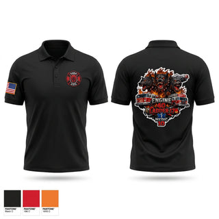 Short Sleeve Performance Polo, Dexter Dawgs, Fire Department, Teamtime, Team time, sublimation, custom sports apparel, team uniforms, spirit wear, spiritwear, sports uniforms, custom shirts, team store, custom team store, fundraiser sports, apparel fundraiser