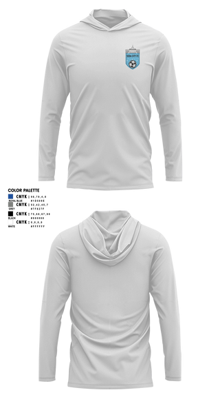 Long Sleeve hooded sunshirt, Soda City FC, Men's Soccer, Teamtime, Team time, sublimation, custom sports apparel, team uniforms, spirit wear, spiritwear, sports uniforms, custom shirts, team store, custom team store, fundraiser sports, apparel fundraiser