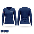 Cadott Police Department Women's Long Sleeve V-neck Shirt - 1