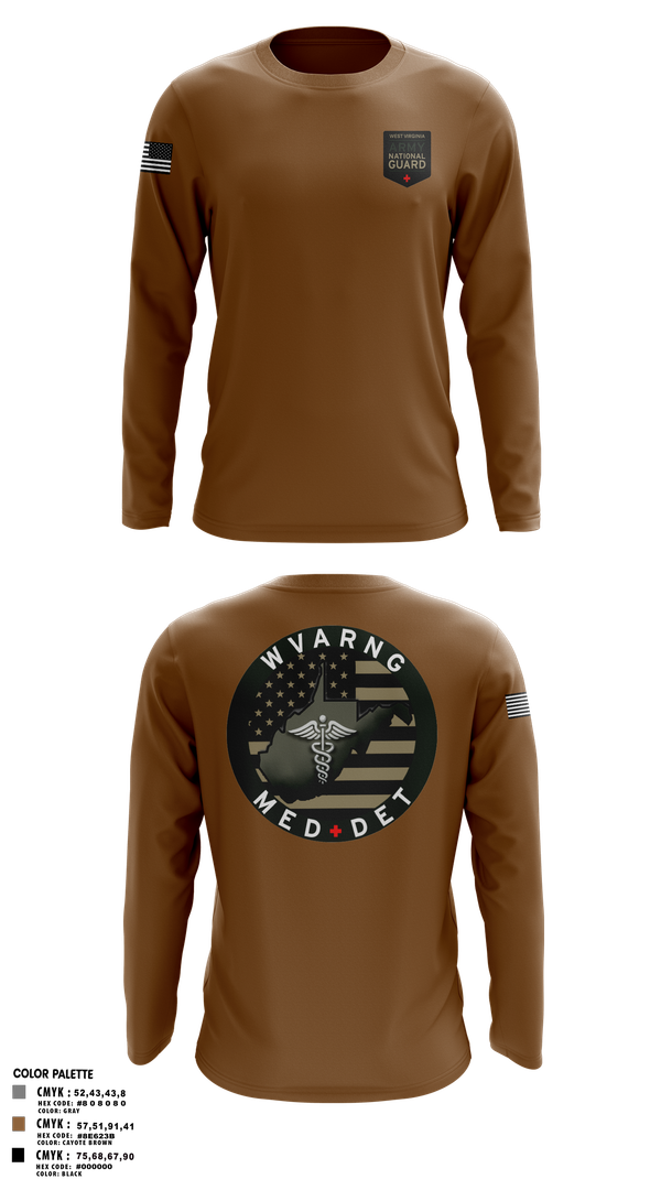 Long Sleeve Performance Shirt, WV ARNG Med Det, , Teamtime, Team time, sublimation, custom sports apparel, team uniforms, spirit wear, spiritwear, sports uniforms, custom shirts, team store, custom team store, fundraiser sports, apparel fundraiser