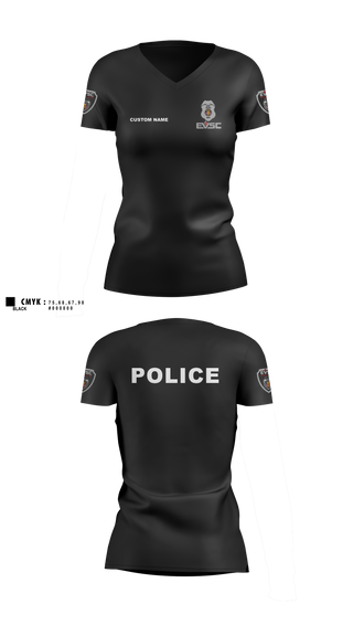 Womens Short Sleeve Vneck Shirt, team name, Police, Teamtime, Team time, sublimation, custom sports apparel, team uniforms, spirit wear, spiritwear, sports uniforms, custom shirts, team store, custom team store, fundraiser sports, apparel fundraiser