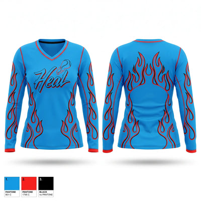 Heat Women's Long Sleeve V-neck Shirt - 1