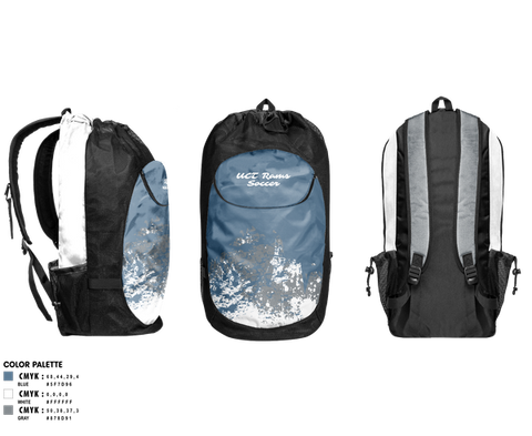 Gear Bag, UCT Rams, Men's Soccer, Teamtime, Team time, sublimation, custom sports apparel, team uniforms, spirit wear, spiritwear, sports uniforms, custom shirts, team store, custom team store, fundraiser sports, apparel fundraiser