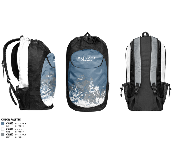 Gear Bag, UCT Rams, Men's Soccer, Teamtime, Team time, sublimation, custom sports apparel, team uniforms, spirit wear, spiritwear, sports uniforms, custom shirts, team store, custom team store, fundraiser sports, apparel fundraiser