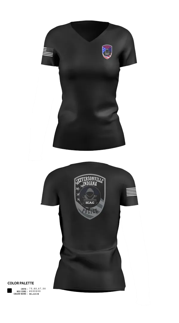 Womens Short Sleeve Vneck Shirt, JPD, Police, Teamtime, Team time, sublimation, custom sports apparel, team uniforms, spirit wear, spiritwear, sports uniforms, custom shirts, team store, custom team store, fundraiser sports, apparel fundraiser