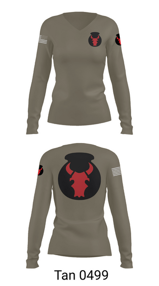 Womens Long Sleeve Vneck Shirt, 2nd Brigade Combat Team, 34th Infantry Division, , Teamtime, Team time, sublimation, custom sports apparel, team uniforms, spirit wear, spiritwear, sports uniforms, custom shirts, team store, custom team store, fundraiser sports, apparel fundraiser