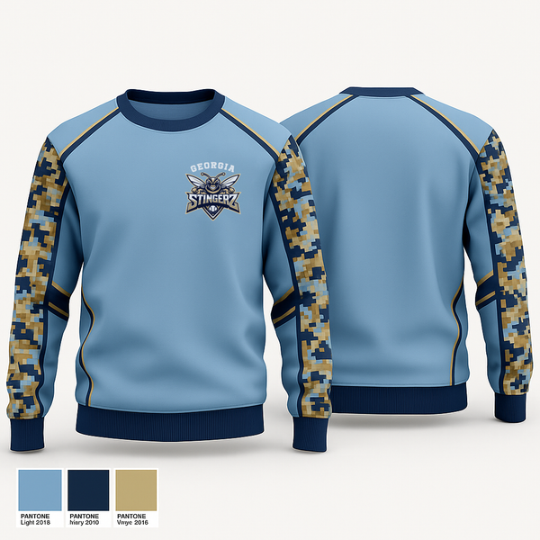 Crew Neck Sweatshirt, Georgia Stingerz, Baseball, Teamtime, Team time, sublimation, custom sports apparel, team uniforms, spirit wear, spiritwear, sports uniforms, custom shirts, team store, custom team store, fundraiser sports, apparel fundraiser