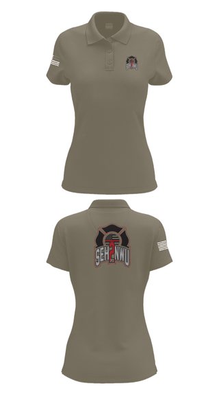 Women's Short Sleeve Performance Polo, SEHNWU, Fire Department, Teamtime, Team time, sublimation, custom sports apparel, team uniforms, spirit wear, spiritwear, sports uniforms, custom shirts, team store, custom team store, fundraiser sports, apparel fundraiser
