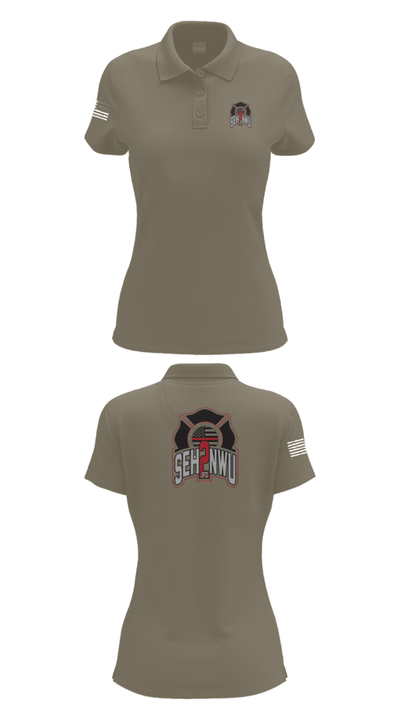 SEHNWU 1641965 Women's Short Sleeve Performance Polo  - 75
