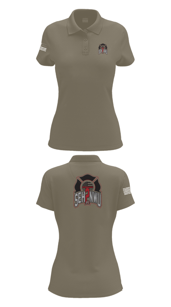 Women's Short Sleeve Performance Polo, SEHNWU, Fire Department, Teamtime, Team time, sublimation, custom sports apparel, team uniforms, spirit wear, spiritwear, sports uniforms, custom shirts, team store, custom team store, fundraiser sports, apparel fundraiser