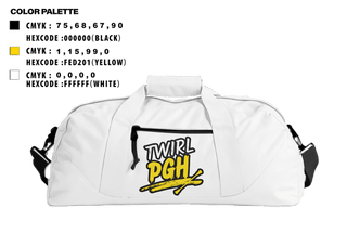 Duffle Bag, Twirl PGH, Spirit Store, Teamtime, Team time, sublimation, custom sports apparel, team uniforms, spirit wear, spiritwear, sports uniforms, custom shirts, team store, custom team store, fundraiser sports, apparel fundraiser