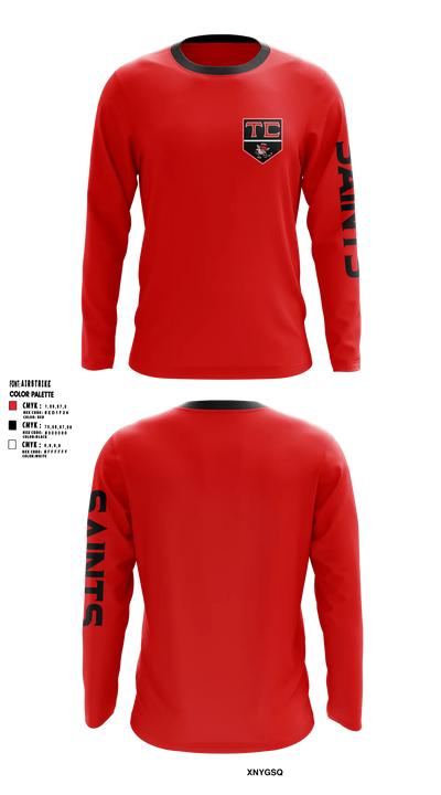 Tri County Saints Long Sleeve Performance Shirt - 16