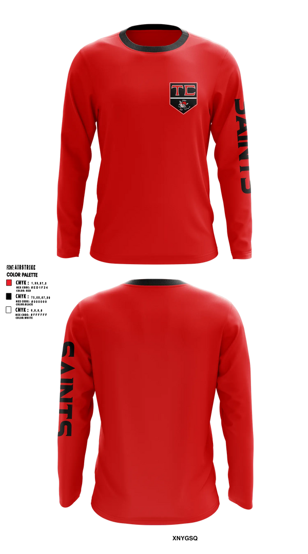 Long Sleeve Performance Shirt, Tri County Saints, Ice Hockey, Teamtime, Team time, sublimation, custom sports apparel, team uniforms, spirit wear, spiritwear, sports uniforms, custom shirts, team store, custom team store, fundraiser sports, apparel fundraiser