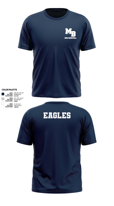 MB EAGLES Women's Basketball 49387606 Short Sleeve Performance Shirt - 2