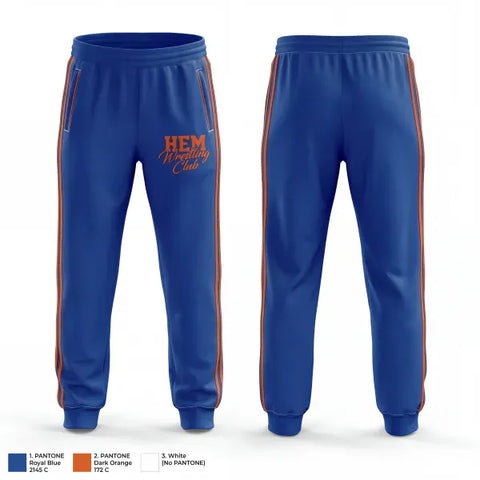 Sweatpants, HEM Wrestling Club, Wrestling, Teamtime, Team time, sublimation, custom sports apparel, team uniforms, spirit wear, spiritwear, sports uniforms, custom shirts, team store, custom team store, fundraiser sports, apparel fundraiser