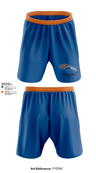 Athletic Shorts With Pockets, SUNY Orange Golf, Golf, Teamtime, Team time, sublimation, custom sports apparel, team uniforms, spirit wear, spiritwear, sports uniforms, custom shirts, team store, custom team store, fundraiser sports, apparel fundraiser