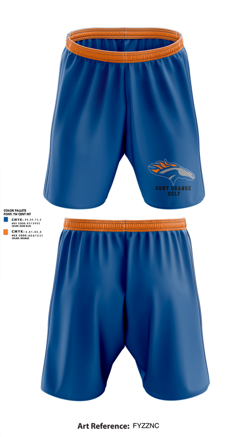 Athletic Shorts With Pockets, SUNY Orange Golf, Golf, Teamtime, Team time, sublimation, custom sports apparel, team uniforms, spirit wear, spiritwear, sports uniforms, custom shirts, team store, custom team store, fundraiser sports, apparel fundraiser