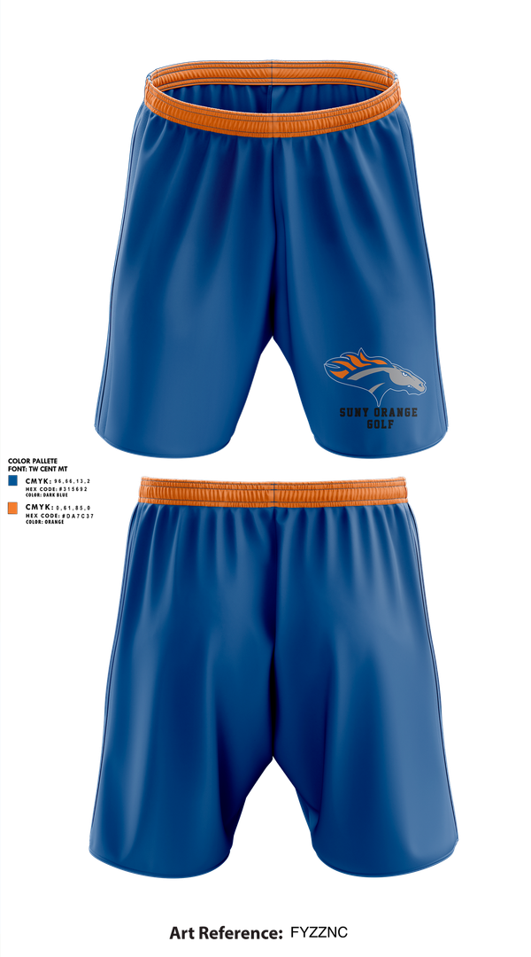 Athletic Shorts With Pockets, SUNY Orange Golf, Golf, Teamtime, Team time, sublimation, custom sports apparel, team uniforms, spirit wear, spiritwear, sports uniforms, custom shirts, team store, custom team store, fundraiser sports, apparel fundraiser
