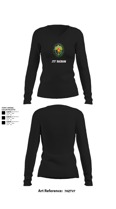 JTF Bagram 41187882 Women's Long Sleeve V-neck Shirt - 21