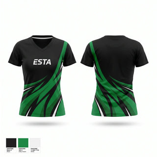 Womens Short Sleeve Vneck Shirt, ESTA, Track & Field, Teamtime, Team time, sublimation, custom sports apparel, team uniforms, spirit wear, spiritwear, sports uniforms, custom shirts, team store, custom team store, fundraiser sports, apparel fundraiser