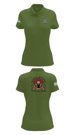 Womens Short Sleeve Performance Polo, Charlie BTRY 2-114th FA, , Teamtime, Team time, sublimation, custom sports apparel, team uniforms, spirit wear, spiritwear, sports uniforms, custom shirts, team store, custom team store, fundraiser sports, apparel fundraiser