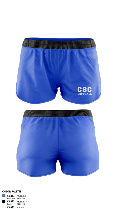 Womens Shorts, CSC Softball, Softball, Teamtime, Team time, sublimation, custom sports apparel, team uniforms, spirit wear, spiritwear, sports uniforms, custom shirts, team store, custom team store, fundraiser sports, apparel fundraiser