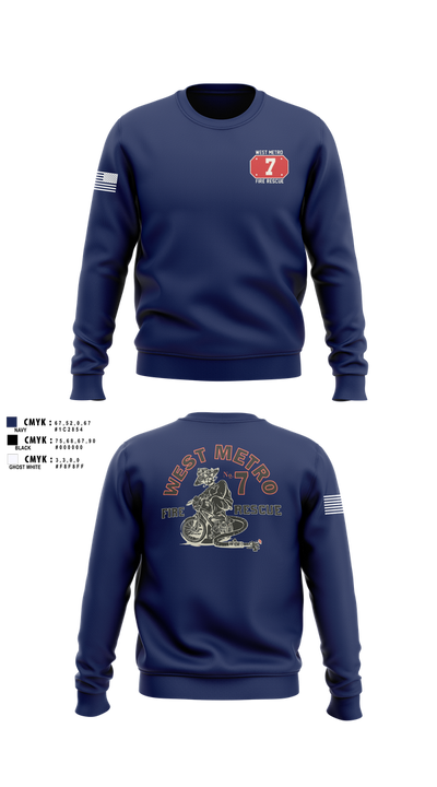 West Metro Fire Station 7 24864665 Crew Neck Sweatshirt - 101
