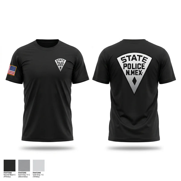 Old School Cotton Feel Shirt, New Mexico State Police, Police, Teamtime, Team time, sublimation, custom sports apparel, team uniforms, spirit wear, spiritwear, sports uniforms, custom shirts, team store, custom team store, fundraiser sports, apparel fundraiser