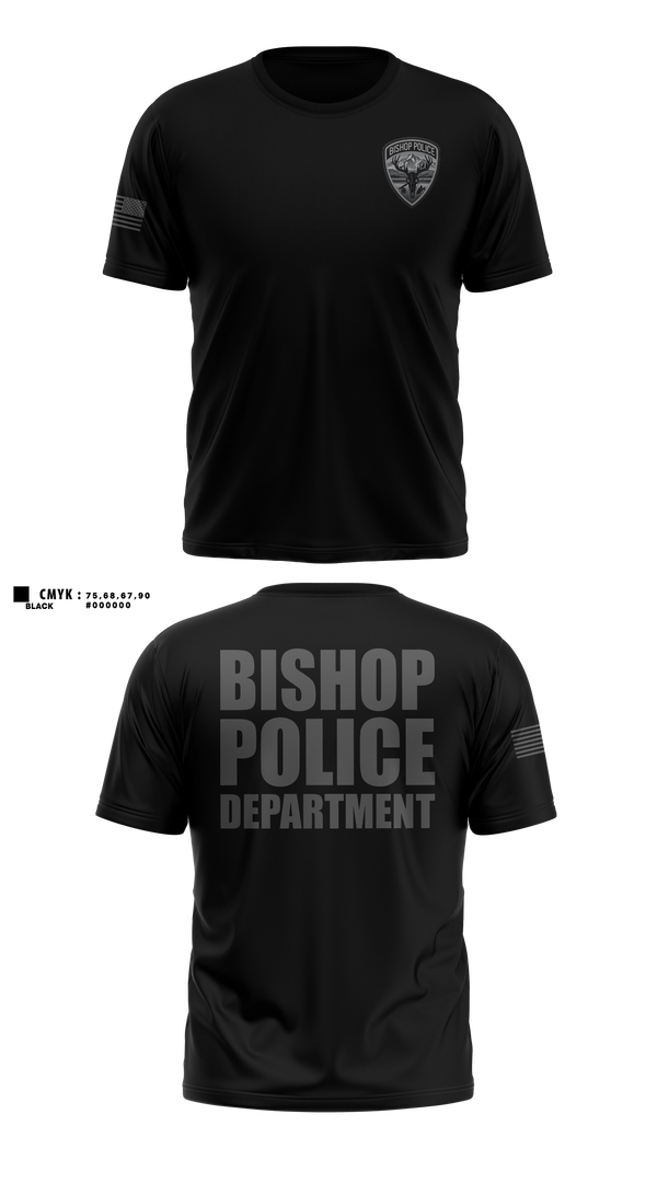 Bishop Police Department Old School Cotton Feel Shirt - 12