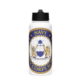 NSCS 5446816 Stainless Steel Water Bottle with a Straw Lid
