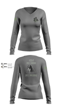 ECT-7, 11 CYBN 24379715 Women's Long Sleeve V-neck Shirt - 103